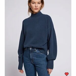 & Other Stories Navy Turtleneck Sweater